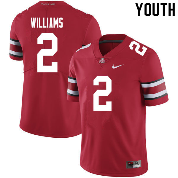Ohio State Buckeyes Kourt Williams Youth #2 Red Authentic Stitched College Football Jersey